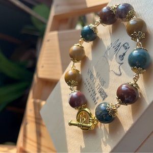 12MM (gold) OCEAN JASPER